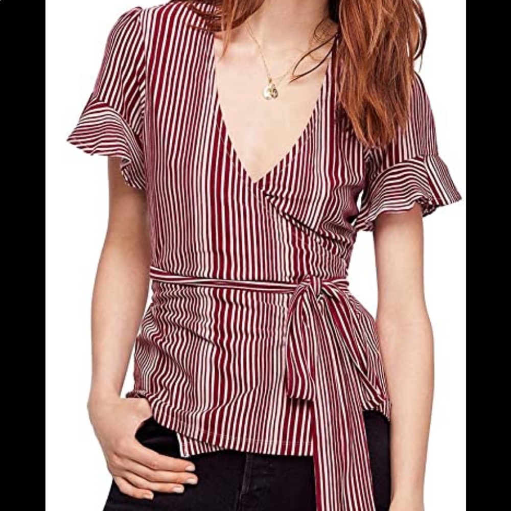 Free people wrap blouse
